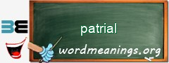 WordMeaning blackboard for patrial